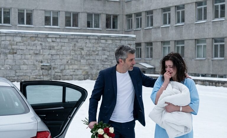 Haza kellett volna hoznia a feleségét és az újszülöttjét – De amikor mezítláb felfedeztem az unokahúgomat a kórház előtt, amint a babáját szorongatja a dermesztő, öt fokos hidegben, egyetlen üzenetet adott át, és azt súgta: „Frank bácsi… lélegzik”, és akkor rájöttem, hogy ez nem csak családi baj, hanem összeesküvés: ellopták a házát, az életét a hóban hagyták, és a felelősök fogalmuk sem volt, kinek a számát fogom tárcsázni.