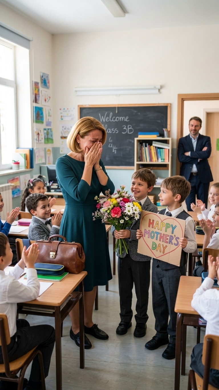 Bliźniaki miliardera zaprosiły pokojówkę do świętowania Dnia Matki — to, co zobaczył, odebrało mu mowę.