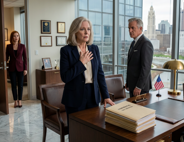 Kolme päivää mieheni hautajaisten jälkeen hänen miljonääripommonsa kutsui minut kiireellisesti toimistoonsa ja varoitti, etten kertoisi pojalleni tai miniälleni, koska hän oli löytänyt jotain Edwardin tiedostosta. Astuin sisään 20-kerroksiseen lasitorniin ja ennen kuin ehdin edes hengittää, näin jonkun seisovan oviaukossa kuin olisi odottanut, ja jähmetyin. – Uutiset