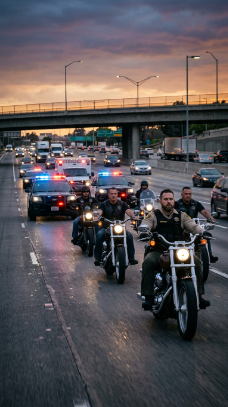 100 motoros zárta le az autópályát egy haldokló gyermek utolsó kívánságának tiszteletére – de a rendőrség letartóztatta őket