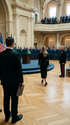 „Ki engedte be?” – suttogta a bátyám. 100 pecsét állt fel csendben. A parancsnok azt mondta: „Ő az – Dr. Evelyn Maddox, katonai hírszerző tiszt. Ő mentett meg mindannyiunkat.” A családom megdermedt. A bátyám elfordította a tekintetét. – Hírek